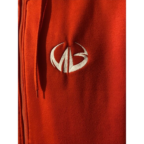 Moneyball Men's Full Zipper Hoodie Red‎ Medium - Picture 2 of 4